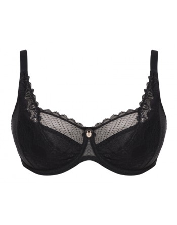 Ulla Dessous Exclusive Line Beha Met Schuimvulling Grote Cupmaten - Zwart - 8429