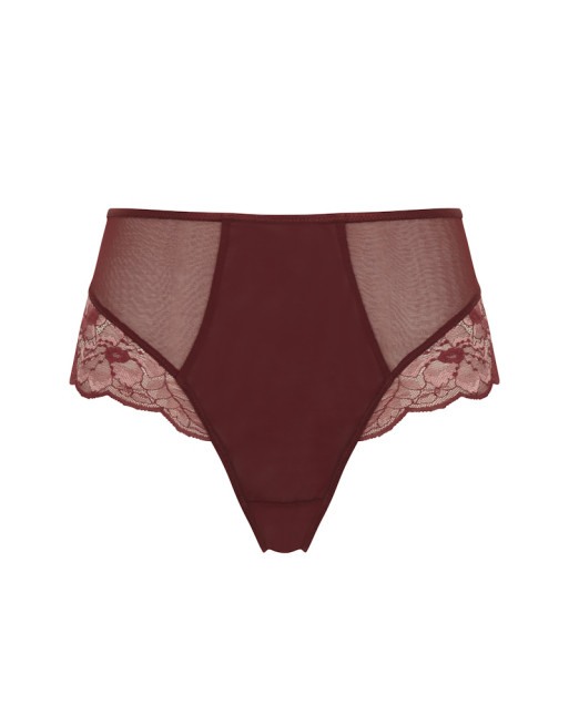 Panache Sabrina Slip Rio Taille Haute Petites Et Grandes Tailles EU34 à 46 - Red Rose - 10634