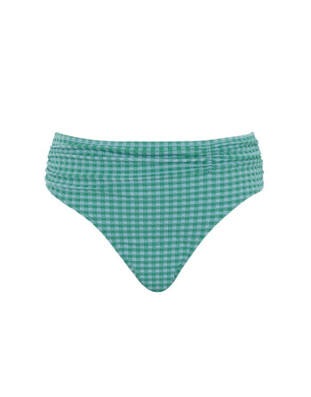 Panache Swim Gingham Bas De Bikini Taille Midi Petites Et Grandes Tailles EU34 à 46 - Green Gingham - SW1729