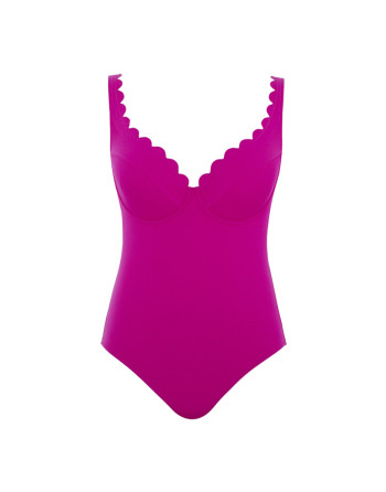 Panache Swim Spirit - Rita - Maillot De Bain Plongeant Grandes Tailles De Bonnets D à M / T.  EU65 à 85 - Magenta - SW1780