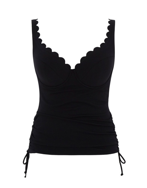 Panache Swim Spirit - Selena - Tankini Plongeant Grandes Tailles De Bonnets D à M / T.  EU65 à 85 - Noir - SW1781